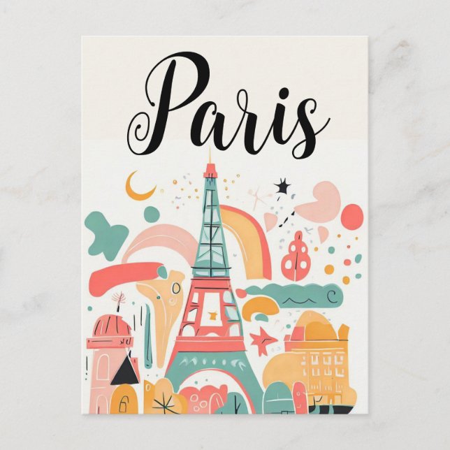 Paris France Postcard (Front)