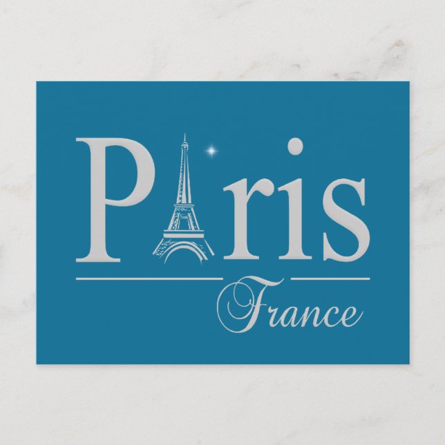 Paris France postcard, customize Postcard (Front)