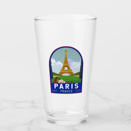 Paris France Retro Travel Art Vintage Glass