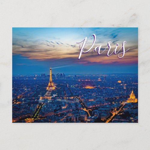 Paris France Scenic City Scape Postcard