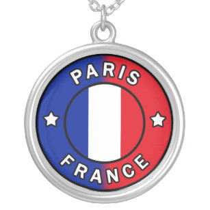 Paris France Silver Plated Necklace