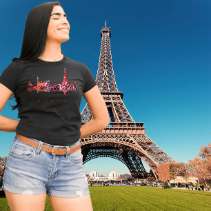 Paris France Skyline Romantic Pink Travel Shirt