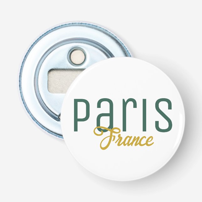 Paris, France Souvenir Bottle Opener (Front)