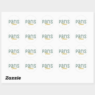 Paris, France Souvenir Classic Round Sticker