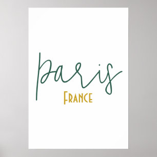Paris, France Souvenir Poster