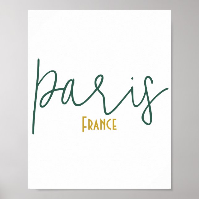 Paris, France Souvenir Poster (Front)
