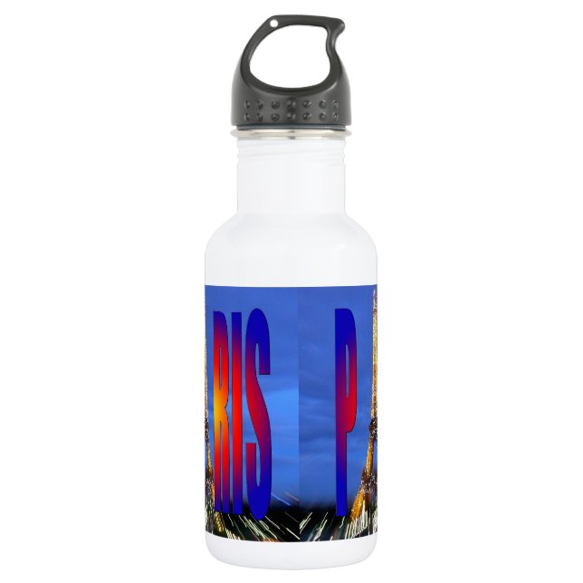 Paris France Stainless Steel Water Bottle (Front)