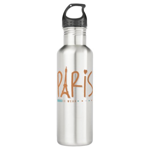 Paris france stainless steel water bottle