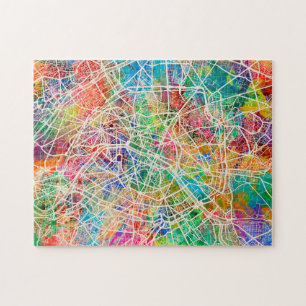 Paris France Street Map Jigsaw Puzzle