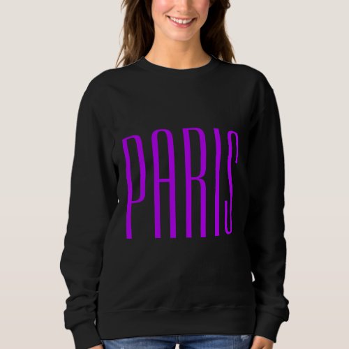 Paris France sweater neon lilac