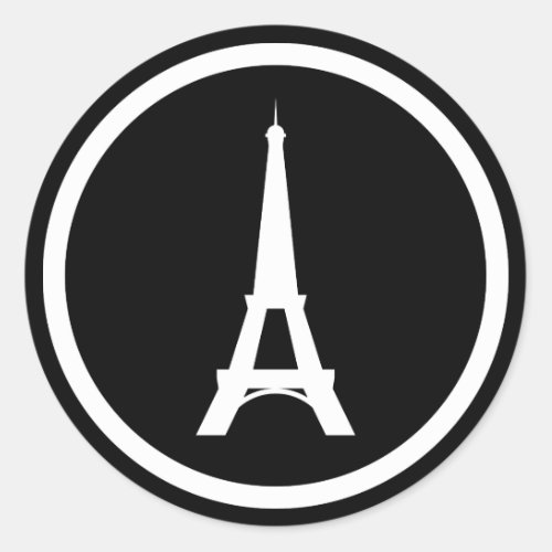Paris France _ The Modern Euro Collection Classic Round Sticker