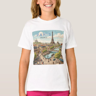 Paris France Travel Art Vintage T-Shirt