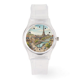 Paris France Travel Art Vintage Watch
