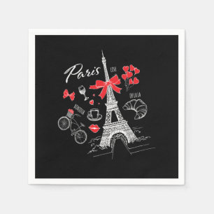 Paris France Travel France Eiffel Tower Napkins