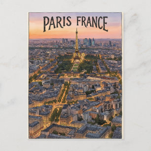Paris France Travel  Postcard