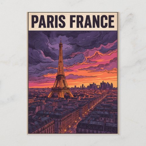Paris France Travel  Postcard