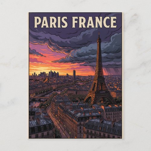 Paris France Travel  Postcard