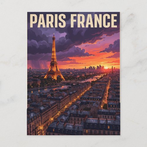 Paris France Travel  Postcard