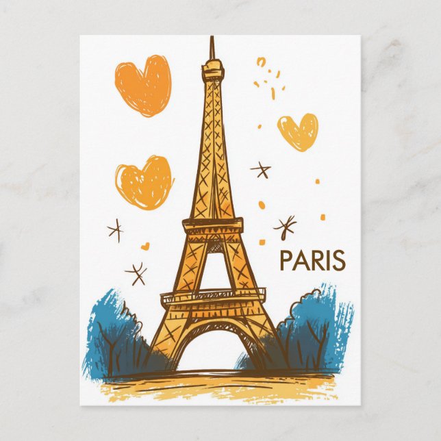 Paris France Travel Postcard (Front)