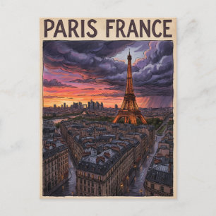 Paris France Travel Postcard