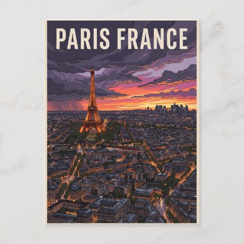 Paris France Travel  Postcard