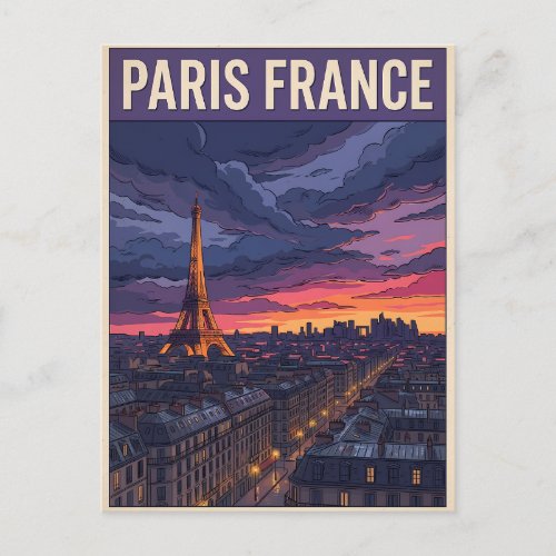 Paris France Travel  Postcard