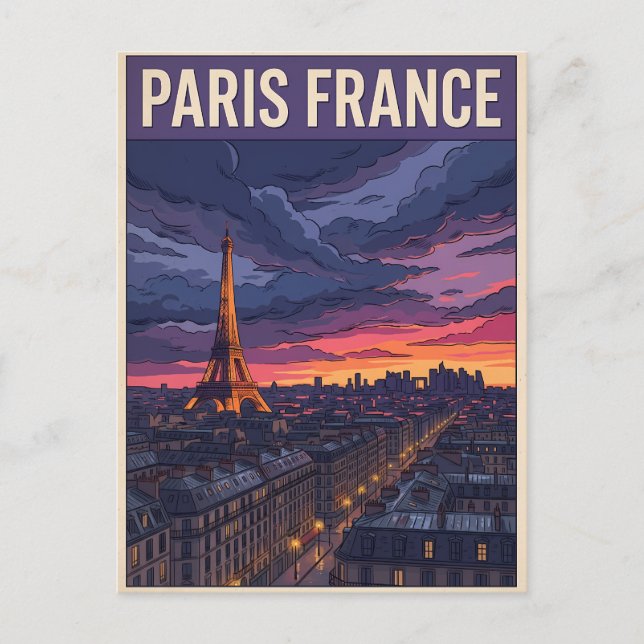 Paris France Travel  Postcard (Front)