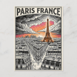Paris France Travel  Postcard