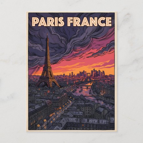 Paris France Travel  Postcard