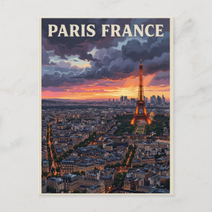 Paris France Travel  Postcard