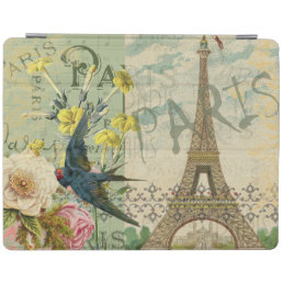 Paris France Travel Vintage Antique Art Painting iPad Smart Cover