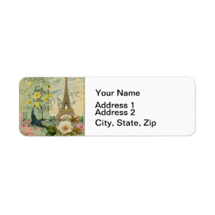 Paris France Travel Vintage Antique Art Painting Label