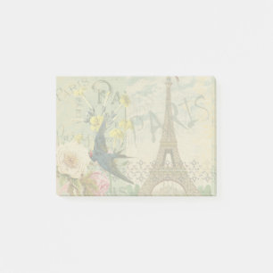 Paris France Travel Vintage Antique Art Painting Post-it Notes