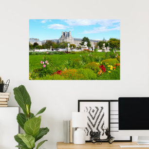 Paris. France. Tuilries Garden. Louvre Poster