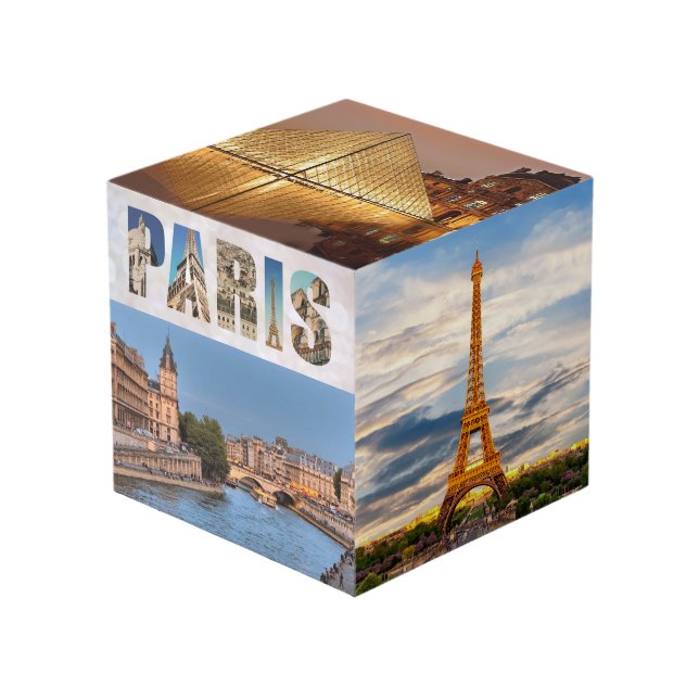 Paris France Vacation Travel Photo Create Your Own Cube (Front Angled)
