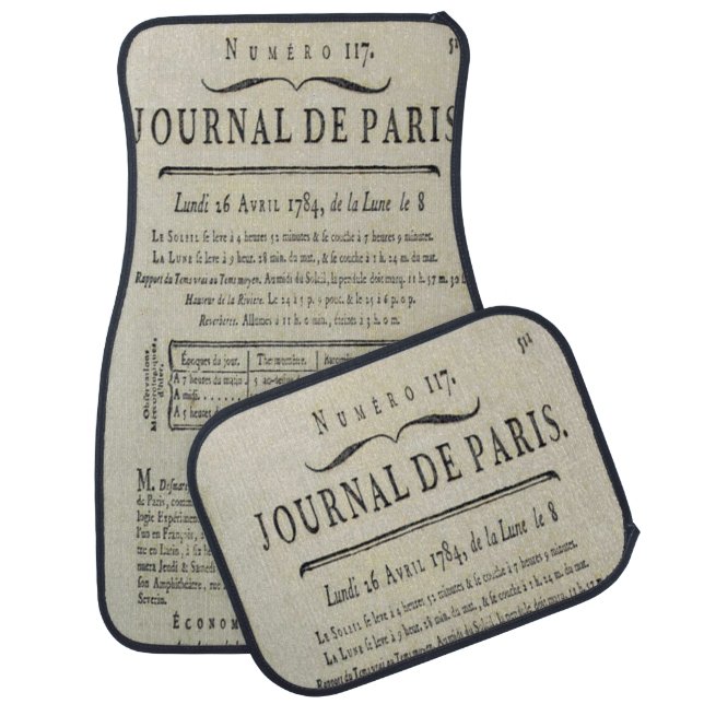 Paris, France Vintage Floor Car Mats (Set)