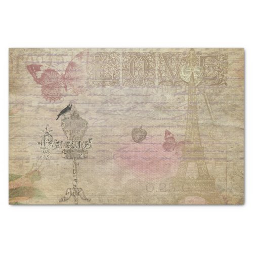 Paris France Vintage Glam Retro Fashion Tissue Paper