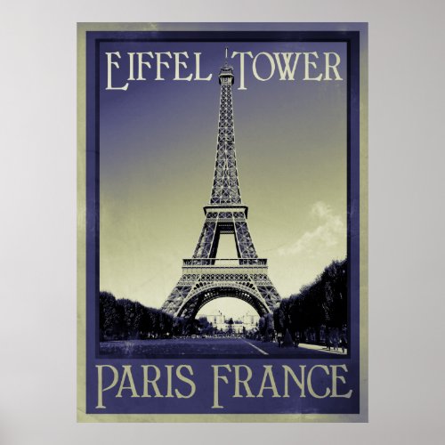 paris france vintage poster