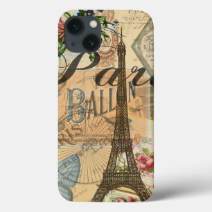Paris France Vintage Travel Colorful Artwork iPhone 13 Case