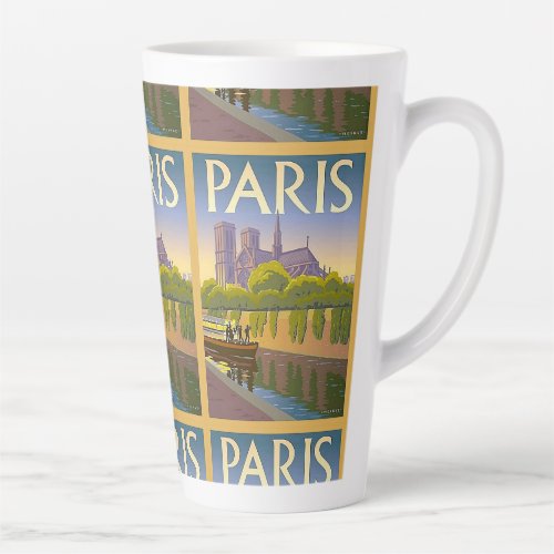 Paris France Vintage travel Latte Mug