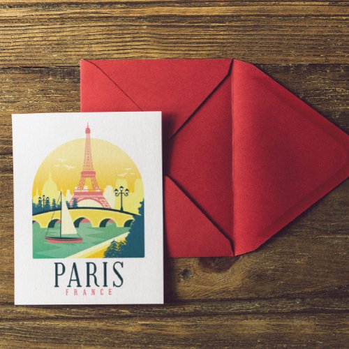 Paris France Vintage Travel     Postcard