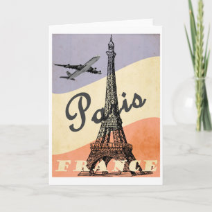 Paris, France Vintage Travel Poster Card