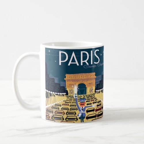 Paris France Vintage Travel retro tourism vacation Coffee Mug