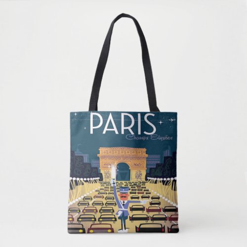 Paris France Vintage Travel retro tourism vacation Tote Bag
