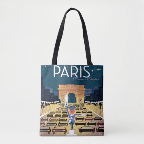Paris France Vintage Travel Tote Bag