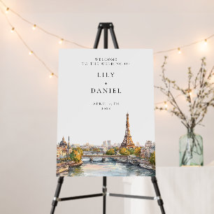 Paris France Wedding Welcome Sign