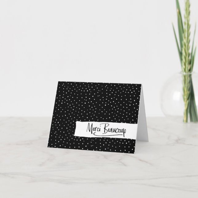 Paris French Baby Shower Thank You Card (Front)