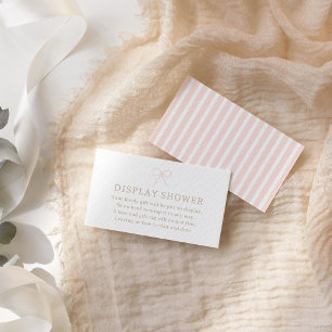 Paris French Bow Baby Shower Display Shower Enclosure Card