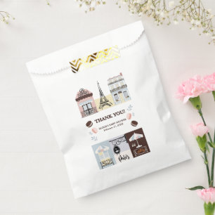 Paris French Cafe Patisserie Baby Shower  Favor Bag