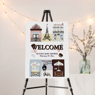 Paris French Cafe Patisserie Baby Shower Foam Board